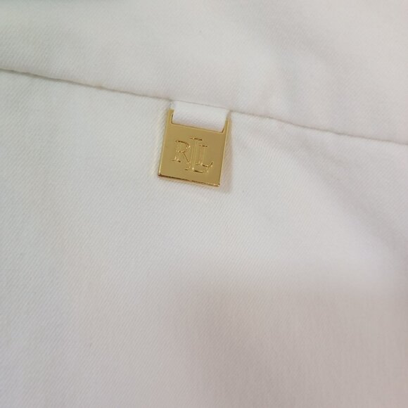 Lauren Ralph Lauren Dress Pants Womens White Size 12P Cotton Blend Professional - Picture 9 of 13